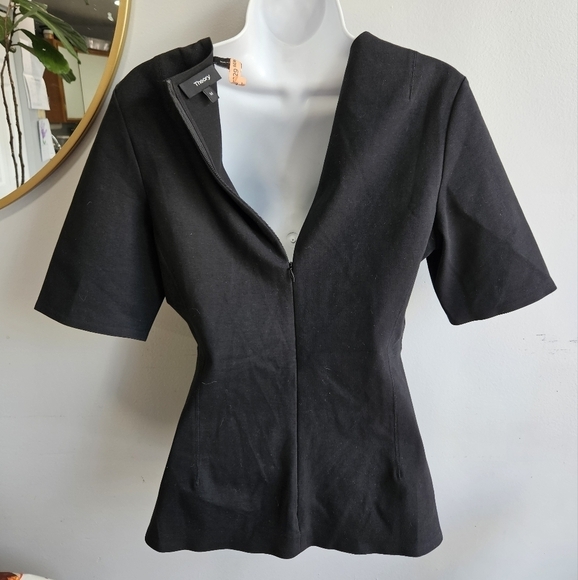 Theory Black peplum half sleeve Medium black shirt - Picture 5 of 5